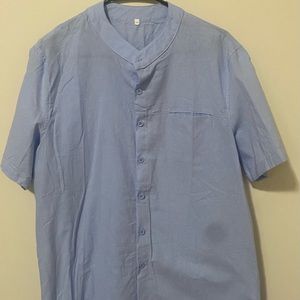Light Blue Collard Button Up Shirt